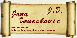Jana Danesković vizit kartica